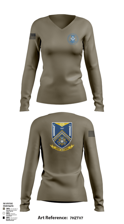 718 CES 21682308 Women's Long Sleeve V-neck Shirt - 133