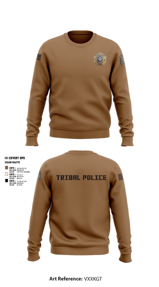 Crew Neck Sweatshirt, Eastern Shawnee Tribal Police, Police, Teamtime, Team time, sublimation, custom sports apparel, team uniforms, spirit wear, spiritwear, sports uniforms, custom shirts, team store, custom team store, fundraiser sports, apparel fundraiser