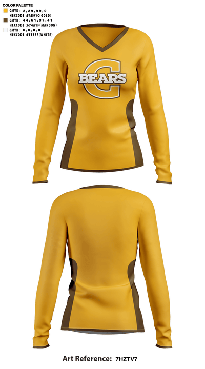 Evansville Central High School Cheer 78015244 Women's Long Sleeve V-neck Shirt - 41
