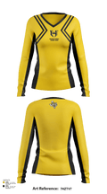 Hubbard Middle School Cheer 37740474 Women's Long Sleeve V-neck Shirt - 118