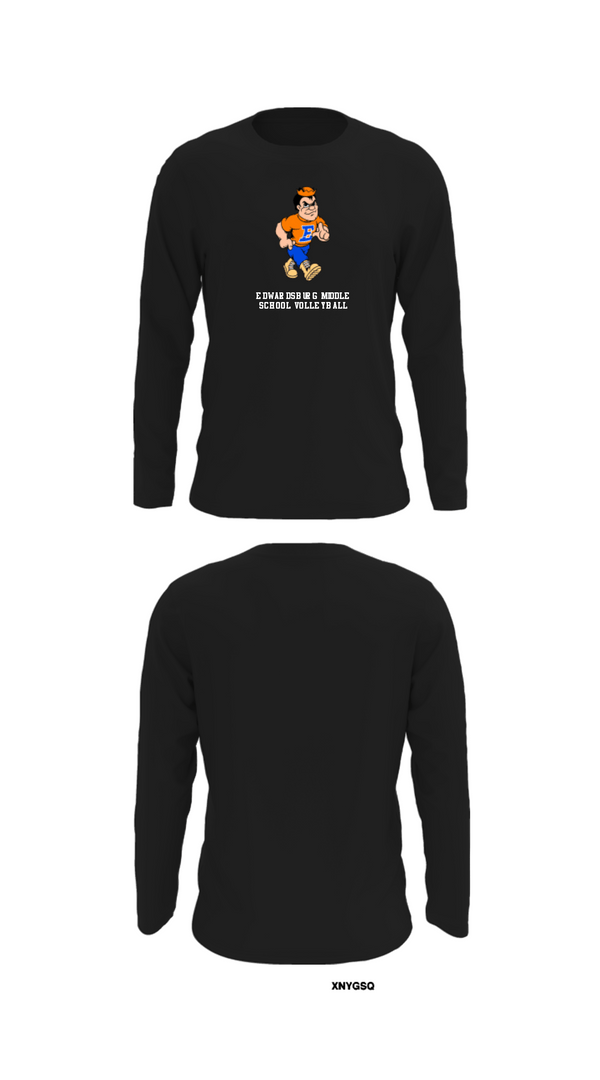 Long Sleeve Performance Shirt, Edwardsburg Middle School Volleyball, Men's Volleyball, Teamtime, Team time, sublimation, custom sports apparel, team uniforms, spirit wear, spiritwear, sports uniforms, custom shirts, team store, custom team store, fundraiser sports, apparel fundraiser