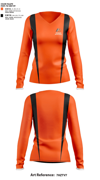 Womens Long Sleeve Vneck Shirt, Ronan High School Basketball, Women's Basketball, Teamtime, Team time, sublimation, custom sports apparel, team uniforms, spirit wear, spiritwear, sports uniforms, custom shirts, team store, custom team store, fundraiser sports, apparel fundraiser