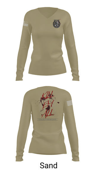 Womens Long Sleeve Vneck Shirt, Bounty hunters, , Teamtime, Team time, sublimation, custom sports apparel, team uniforms, spirit wear, spiritwear, sports uniforms, custom shirts, team store, custom team store, fundraiser sports, apparel fundraiser