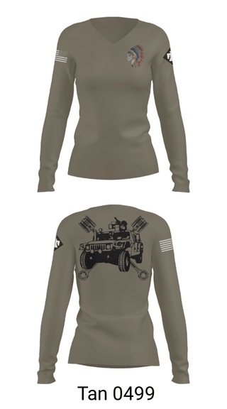 Womens Long Sleeve Vneck Shirt, FMS 1, OKARNG, , Teamtime, Team time, sublimation, custom sports apparel, team uniforms, spirit wear, spiritwear, sports uniforms, custom shirts, team store, custom team store, fundraiser sports, apparel fundraiser