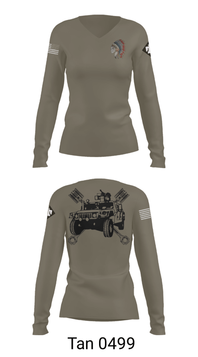 FMS 1, OKARNG 20204603 Women's Long Sleeve V-neck Shirt - 73