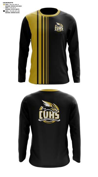 Citrus Valley High School Golf 78856365 Long Sleeve Performance Shirt - 41
