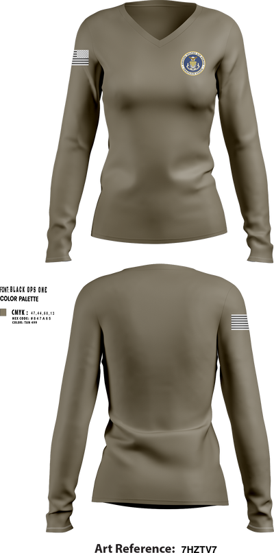 Air Force Chaplain 49250716 Women's Long Sleeve V-neck Shirt - 100