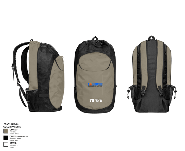 Gear Bag, TN VFW, Army, Teamtime, Team time, sublimation, custom sports apparel, team uniforms, spirit wear, spiritwear, sports uniforms, custom shirts, team store, custom team store, fundraiser sports, apparel fundraiser