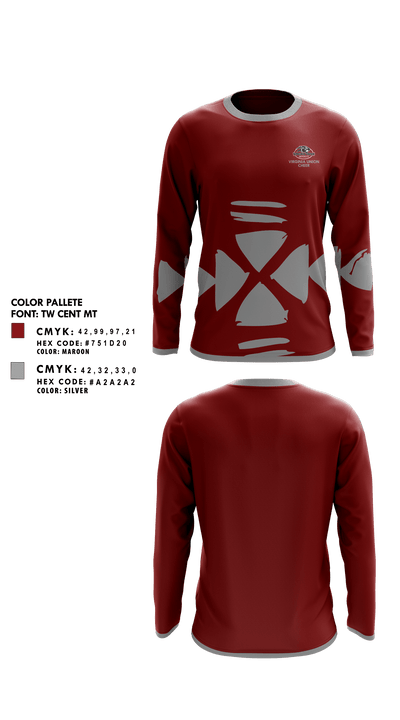 Virginia Union University Cheer 35783252 Long Sleeve Performance Shirt - 1