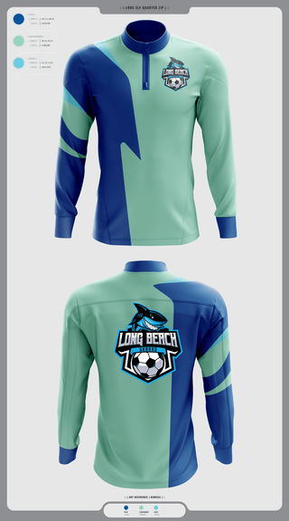 Quarter Zip Jacket, LB shark, Men's Soccer, Teamtime, Team time, sublimation, custom sports apparel, team uniforms, spirit wear, spiritwear, sports uniforms, custom shirts, team store, custom team store, fundraiser sports, apparel fundraiser