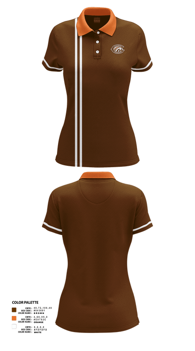 Claymont High School Bowling 47250303 Women's Short Sleeve Performance Polo  - 40