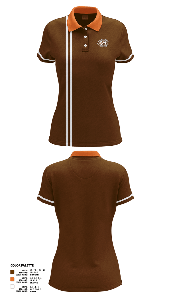 Womens Short Sleeve Performance Polo, Claymont High School Bowling, Bowling, Teamtime, Team time, sublimation, custom sports apparel, team uniforms, spirit wear, spiritwear, sports uniforms, custom shirts, team store, custom team store, fundraiser sports, apparel fundraiser