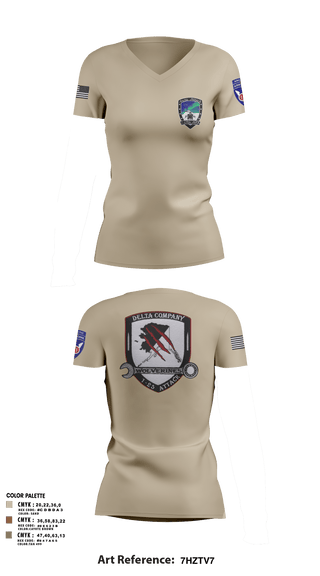 Womens Short Sleeve Vneck Shirt, A Co. 1-25 ABD Co. 1-25 AB, Army, Teamtime, Team time, sublimation, custom sports apparel, team uniforms, spirit wear, spiritwear, sports uniforms, custom shirts, team store, custom team store, fundraiser sports, apparel fundraiser