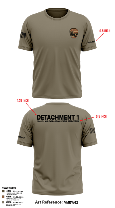 Detachment 1 27221981 Short Sleeve Performance Shirt - 24