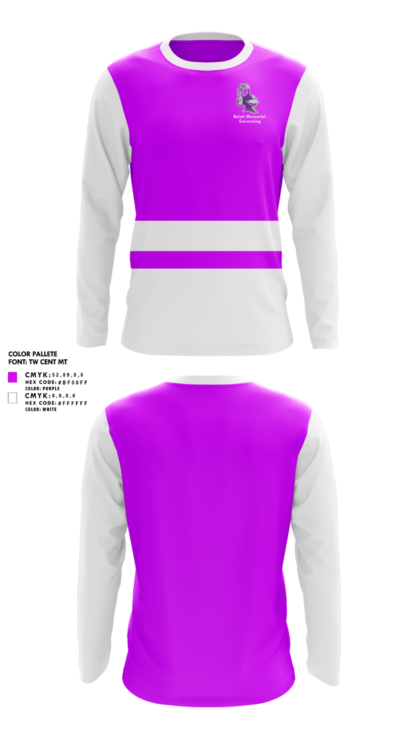 Long Sleeve Performance Shirt, Beloit Memorial High School Swimming, Swimming, Teamtime, Team time, sublimation, custom sports apparel, team uniforms, spirit wear, spiritwear, sports uniforms, custom shirts, team store, custom team store, fundraiser sports, apparel fundraiser