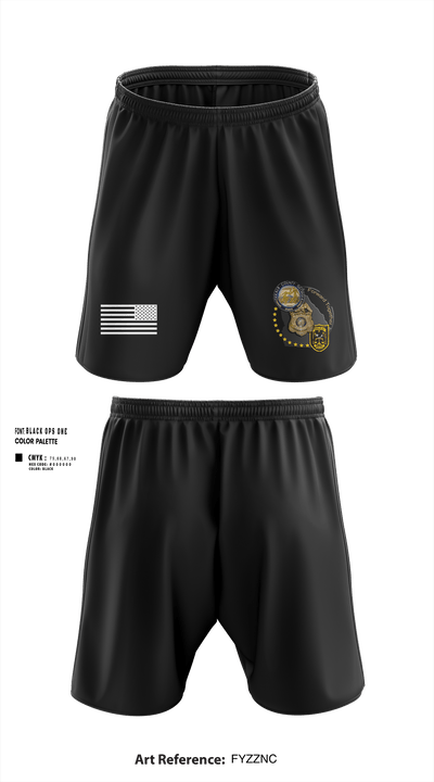 Police Department Academy 4041220 Athletic Shorts With Pockets - 27