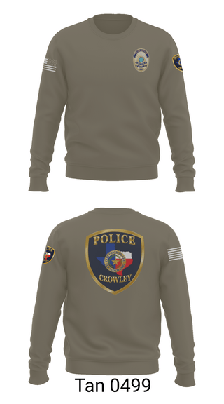 Crew Neck Sweatshirt, Crowley Police Department, , Teamtime, Team time, sublimation, custom sports apparel, team uniforms, spirit wear, spiritwear, sports uniforms, custom shirts, team store, custom team store, fundraiser sports, apparel fundraiser