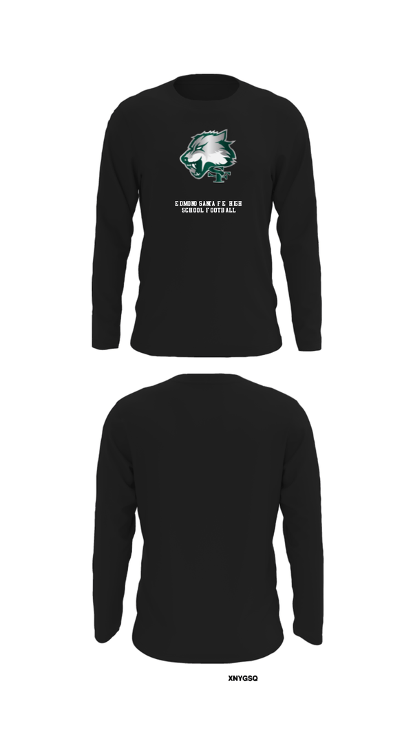 Long Sleeve Performance Shirt, Edmond Santa Fe High School Football, Football, Teamtime, Team time, sublimation, custom sports apparel, team uniforms, spirit wear, spiritwear, sports uniforms, custom shirts, team store, custom team store, fundraiser sports, apparel fundraiser