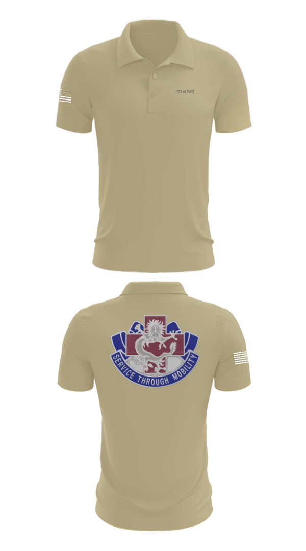 Short Sleeve Performance Polo, 131st SAD, Army, Teamtime, Team time, sublimation, custom sports apparel, team uniforms, spirit wear, spiritwear, sports uniforms, custom shirts, team store, custom team store, fundraiser sports, apparel fundraiser