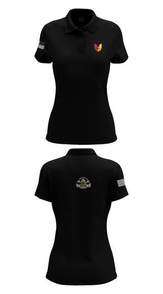 Womens Short Sleeve Performance Polo, 9th Comm Service company, Marines, Teamtime, Team time, sublimation, custom sports apparel, team uniforms, spirit wear, spiritwear, sports uniforms, custom shirts, team store, custom team store, fundraiser sports, apparel fundraiser