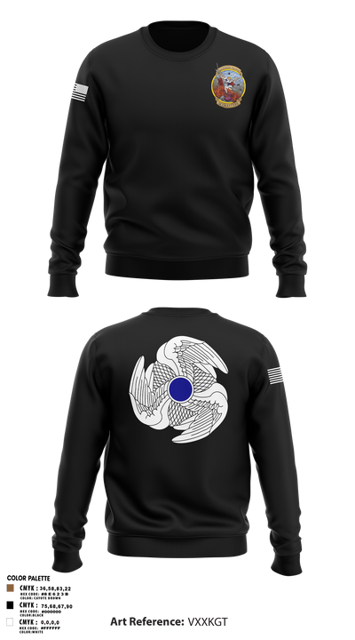 1-222nd AVN RGT 56947189 Crew Neck Sweatshirt - 3