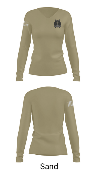 Womens Long Sleeve Vneck Shirt, DTO, Army, Teamtime, Team time, sublimation, custom sports apparel, team uniforms, spirit wear, spiritwear, sports uniforms, custom shirts, team store, custom team store, fundraiser sports, apparel fundraiser