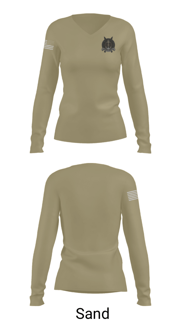 Womens Long Sleeve Vneck Shirt, DTO, Army, Teamtime, Team time, sublimation, custom sports apparel, team uniforms, spirit wear, spiritwear, sports uniforms, custom shirts, team store, custom team store, fundraiser sports, apparel fundraiser