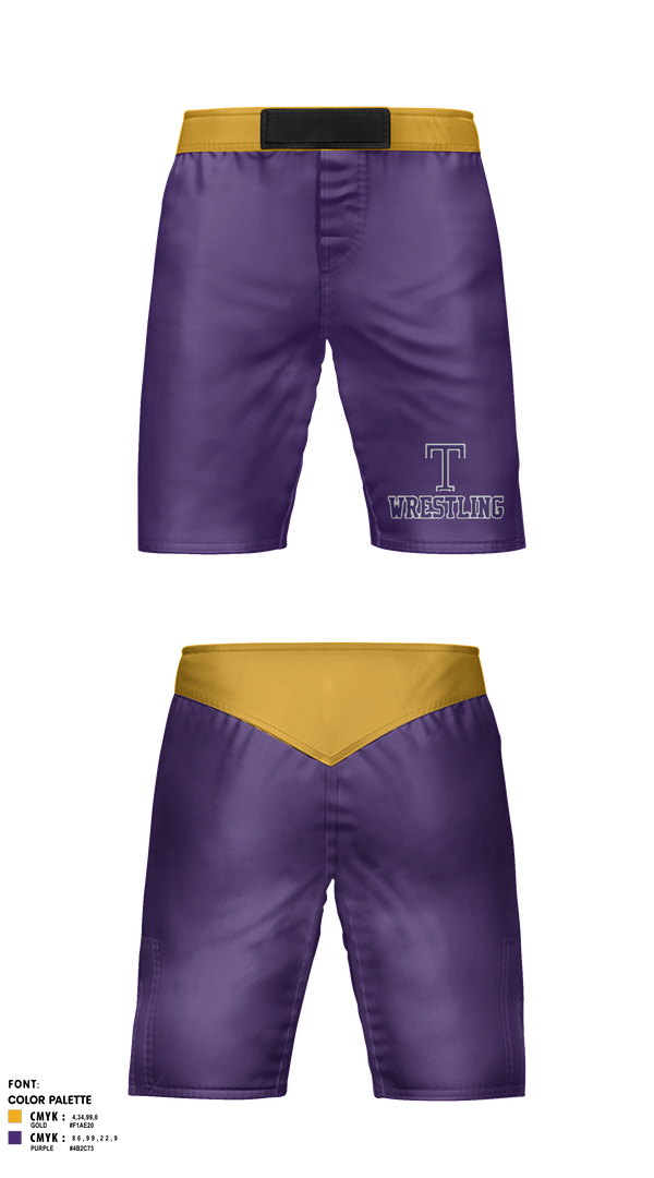 Fight Shorts, Taylorville Wrestling Club, Wrestling, Teamtime, Team time, sublimation, custom sports apparel, team uniforms, spirit wear, spiritwear, sports uniforms, custom shirts, team store, custom team store, fundraiser sports, apparel fundraiser