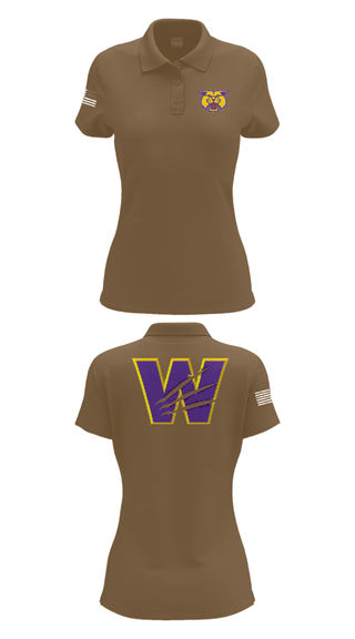 Womens Short Sleeve Performance Polo, Wilder High School Cheer, Cheer, Teamtime, Team time, sublimation, custom sports apparel, team uniforms, spirit wear, spiritwear, sports uniforms, custom shirts, team store, custom team store, fundraiser sports, apparel fundraiser