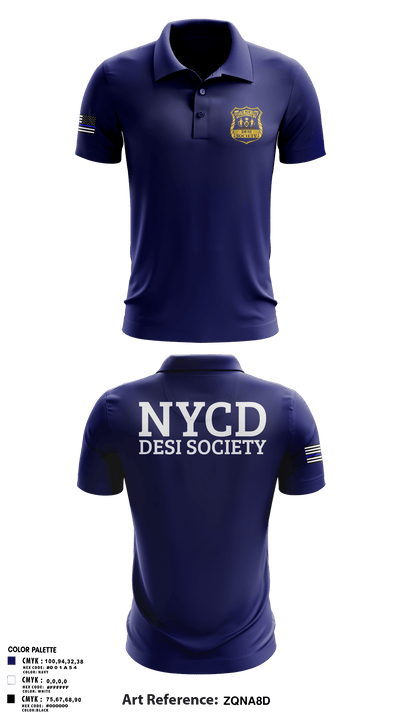 NYCD DESI SOCIETY 34062246 Short Sleeve Performance Polo - 118