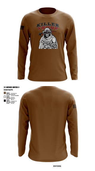 Long Sleeve Performance Shirt, 3/2CR Killer Troop, Army, Teamtime, Team time, sublimation, custom sports apparel, team uniforms, spirit wear, spiritwear, sports uniforms, custom shirts, team store, custom team store, fundraiser sports, apparel fundraiser