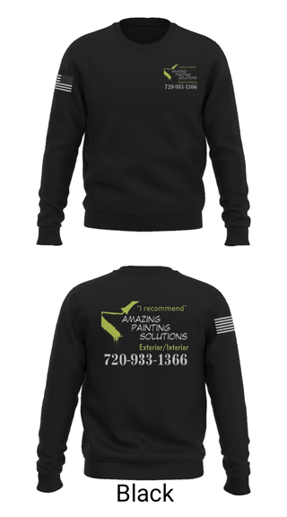 Crew Neck Sweatshirt, Amazing Painting Solutions, , Teamtime, Team time, sublimation, custom sports apparel, team uniforms, spirit wear, spiritwear, sports uniforms, custom shirts, team store, custom team store, fundraiser sports, apparel fundraiser