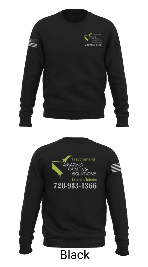Crew Neck Sweatshirt, Amazing Painting Solutions, , Teamtime, Team time, sublimation, custom sports apparel, team uniforms, spirit wear, spiritwear, sports uniforms, custom shirts, team store, custom team store, fundraiser sports, apparel fundraiser