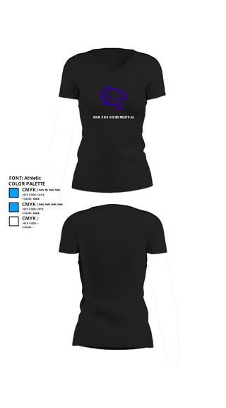 Women's Short Sleeve Vneck Shirt, Elgin High School Volleyball, Women's Volleyball, Teamtime, Team time, sublimation, custom sports apparel, team uniforms, spirit wear, spiritwear, sports uniforms, custom shirts, team store, custom team store, fundraiser sports, apparel fundraiser