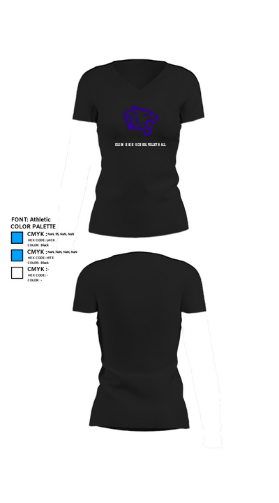 Elgin High School Volleyball 88554303 Women's Short Sleeve V-neck Shirt - 37
