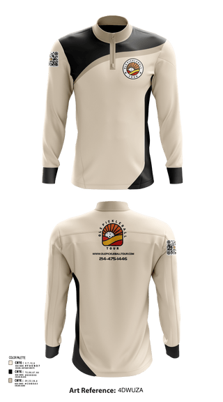 Quarter Zip Jacket, Ole Pickleball Tour, , Teamtime, Team time, sublimation, custom sports apparel, team uniforms, spirit wear, spiritwear, sports uniforms, custom shirts, team store, custom team store, fundraiser sports, apparel fundraiser