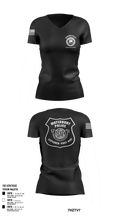 Waterbury Police Explorers 95756336 Women's Short Sleeve V-neck Shirt - 30