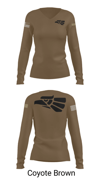 Women's Long Sleeve Vneck Shirt, 578th A Co, National Guard, Teamtime, Team time, sublimation, custom sports apparel, team uniforms, spirit wear, spiritwear, sports uniforms, custom shirts, team store, custom team store, fundraiser sports, apparel fundraiser