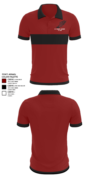 Broadway Academy Track 52345349 Short Sleeve Performance Polo - 34