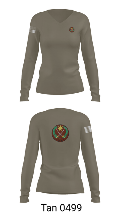 P.S.O 68871160 Women's Long Sleeve V-neck Shirt - 73