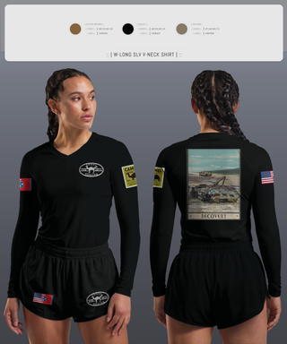 Womens Long Sleeve Vneck Shirt, 278th ACR, , Teamtime, Team time, sublimation, custom sports apparel, team uniforms, spirit wear, spiritwear, sports uniforms, custom shirts, team store, custom team store, fundraiser sports, apparel fundraiser