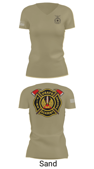 Women's Short Sleeve Vneck Shirt, 435th CTS, Air Force, Teamtime, Team time, sublimation, custom sports apparel, team uniforms, spirit wear, spiritwear, sports uniforms, custom shirts, team store, custom team store, fundraiser sports, apparel fundraiser