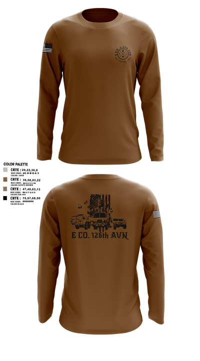 B Co. 1-126AVN 81837658 Long Sleeve Performance Shirt - 106