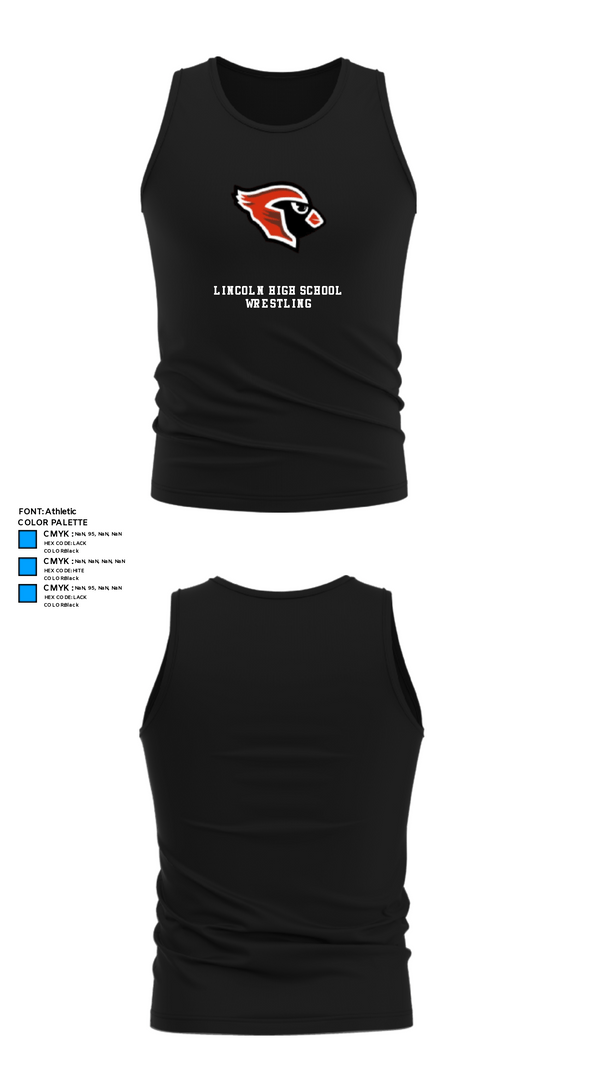 Tank Top, Lincoln High School Wrestling, Wrestling, Teamtime, Team time, sublimation, custom sports apparel, team uniforms, spirit wear, spiritwear, sports uniforms, custom shirts, team store, custom team store, fundraiser sports, apparel fundraiser