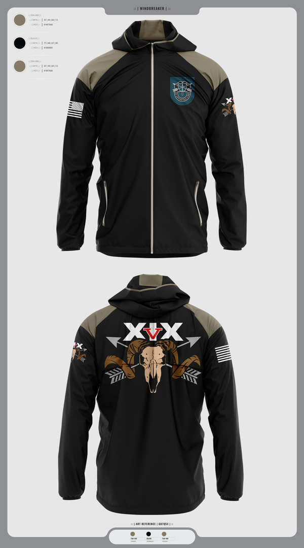Windbreaker, 5/19th SFG, National Guard, Teamtime, Team time, sublimation, custom sports apparel, team uniforms, spirit wear, spiritwear, sports uniforms, custom shirts, team store, custom team store, fundraiser sports, apparel fundraiser