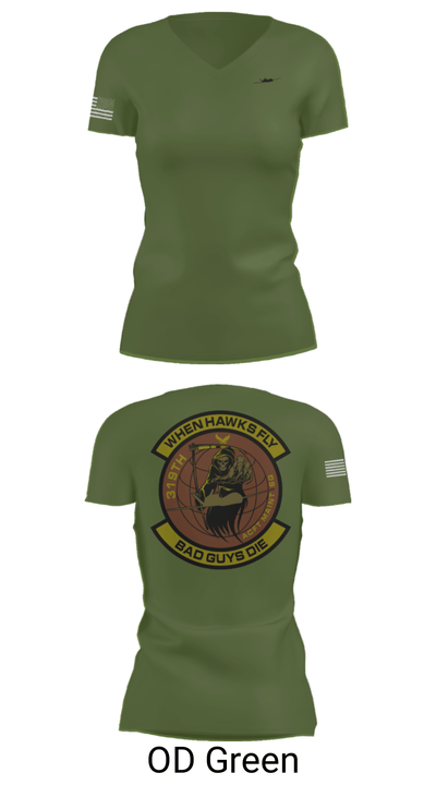 319th Maintenance Squadron 60744056 Women's Short Sleeve V-neck Shirt - 48
