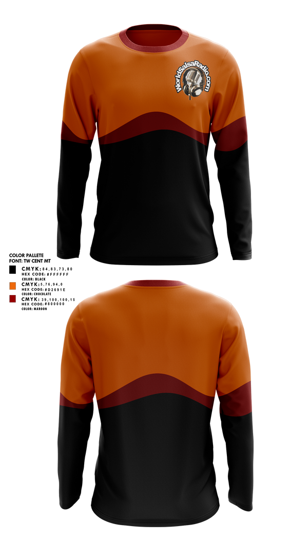 Long Sleeve Performance Shirt, WorldSalsaRadio.com, , Teamtime, Team time, sublimation, custom sports apparel, team uniforms, spirit wear, spiritwear, sports uniforms, custom shirts, team store, custom team store, fundraiser sports, apparel fundraiser