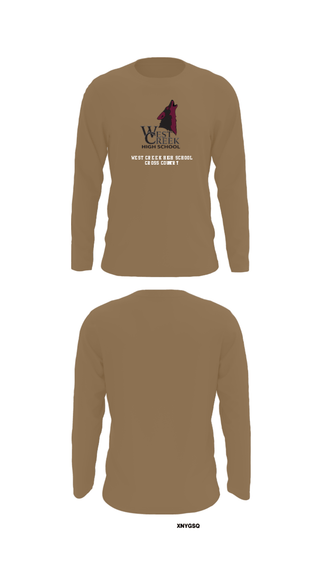 Long Sleeve Performance Shirt, West Creek High School Cross Country, Cross Country, Teamtime, Team time, sublimation, custom sports apparel, team uniforms, spirit wear, spiritwear, sports uniforms, custom shirts, team store, custom team store, fundraiser sports, apparel fundraiser