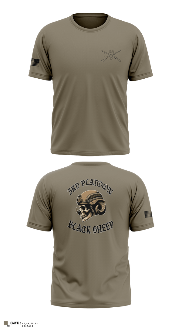 Short Sleeve Performance Shirt, 3rd PLT black sheep, Army, Teamtime, Team time, sublimation, custom sports apparel, team uniforms, spirit wear, spiritwear, sports uniforms, custom shirts, team store, custom team store, fundraiser sports, apparel fundraiser