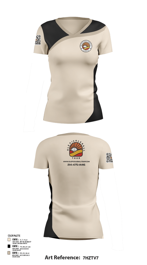 Womens Short Sleeve Vneck Shirt, Ole Pickleball Tour, , Teamtime, Team time, sublimation, custom sports apparel, team uniforms, spirit wear, spiritwear, sports uniforms, custom shirts, team store, custom team store, fundraiser sports, apparel fundraiser